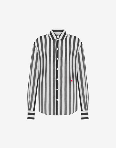 Archive Stripes Cotton And Silk Muslin Shirt - Moschino - Modalova
