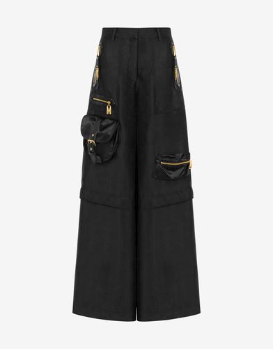 Pantalone Oversize In Raso Nylon Bags - Moschino - Modalova