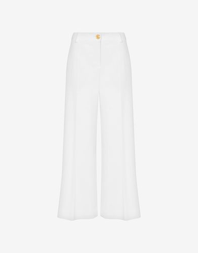 Cropped Hose Aus Cady Gold Button - Moschino - Modalova