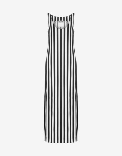 Kleid Aus Cady Archive Stripes - Moschino - Modalova