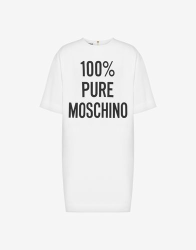 Kleid Aus Envers-satin 100% Pure Print - Moschino - Modalova