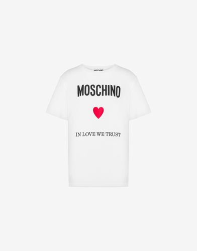 Camiseta De Punto Ecológico In Love We Trust - Moschino - Modalova
