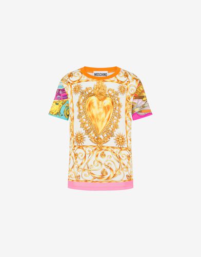 Camiseta De Punto Scarf Print - Moschino - Modalova