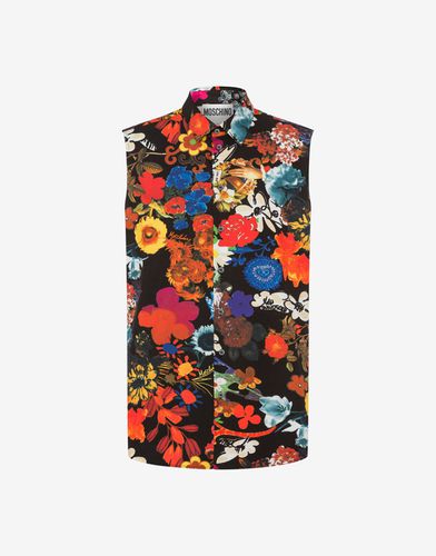 Camisa Sin Mangas Allover Flowers - Moschino - Modalova