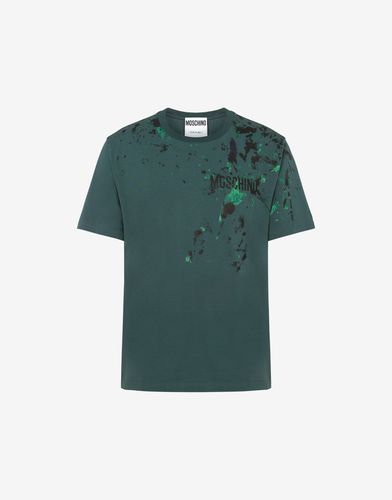 Painted Effect Stretch Jersey T-shirt - Moschino - Modalova
