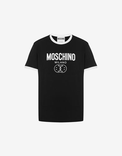 Double Smiley® Stretch Jersey T-shirt - Moschino - Modalova