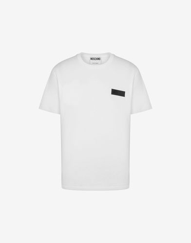Rubber Logo Organic Jersey T-shirt - Moschino - Modalova