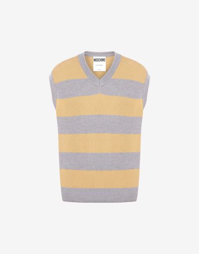 Sleeveless Striped Sweater - Moschino - Modalova