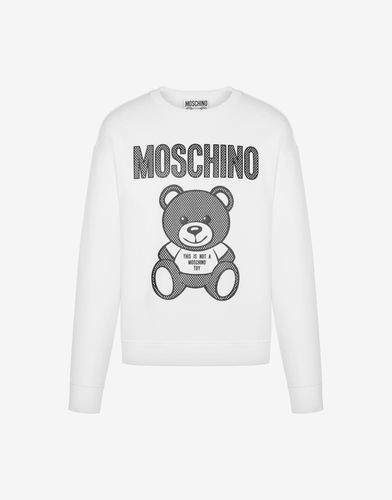 Teddy Mesh Organic Cotton Sweatshirt - Moschino - Modalova