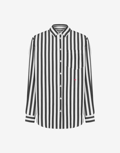 Camisa De Popelina Archive Stripes - Moschino - Modalova