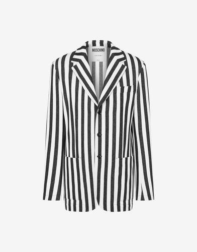 Archive Stripes Cotton Jacket - Moschino - Modalova