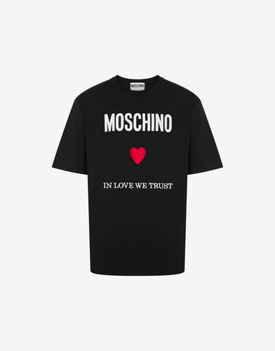 Camiseta De Punto Ecológica In Love We Trust - Moschino - Modalova