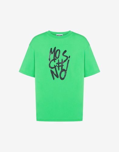 Scribble Logo Organic Jersey T-shirt - Moschino - Modalova