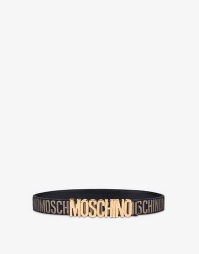 Cinturón Con Hebilla Con Logotipo Allover Logo - Moschino - Modalova
