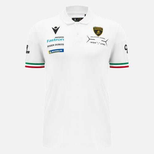 Automobili Lamborghini Squadra Corse men's white polo shirt - Macron - Modalova