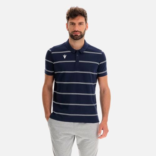 Striped polo shirt in cotton jersey flamenco - Macron - Modalova