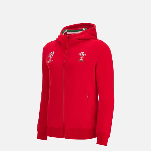 Rugby World Cup 2023 Welsh Rugby junior full zip cotton hooded sweatshirt - Macron - Modalova