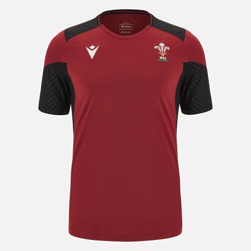 Welsh Rugby 2023/24 cardinal short sleeve training tee - Macron - Modalova