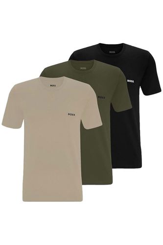 Boss 3p Crew Neck T Shirts Stone/Black/Khaki Size: SIZE - BOSS Bodywear - Modalova