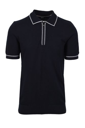 Boss Oleonardo Half Zip Knitted Polo Shirt Size: - BOSS Black - Modalova
