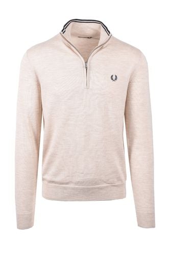 Classic Half Zip Jumper Porridge Marl Size: SIZE M - Fred Perry - Modalova