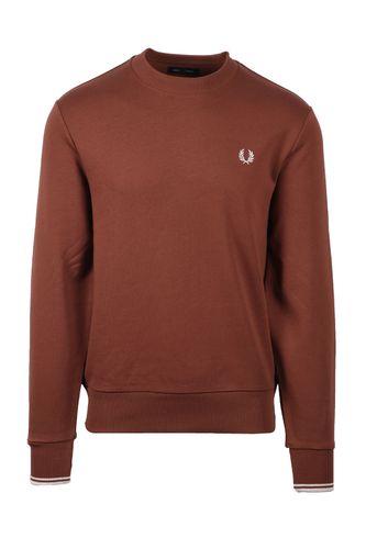 Crew Neck Sweatshirt Whisky /Porridge Marl Size: SIZE - Fred Perry - Modalova