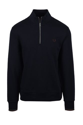 Half Zip Sweatshirt /Laurel/Brick Size: SIZE M - Fred Perry - Modalova