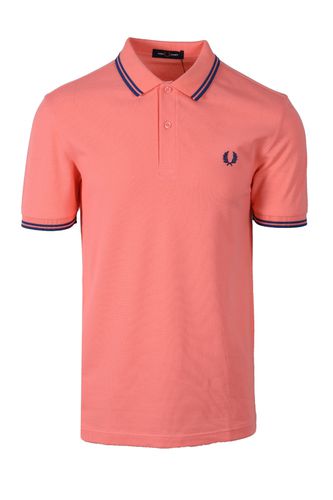 Twin Tipped Polo Shirt Coral Heat/Shaded Cobalt Size: SIZE - Fred Perry - Modalova