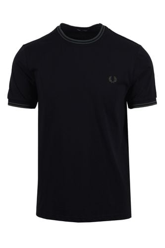 Twin Tipped T-shirt Black/Court Green Size: SIZE M - Fred Perry - Modalova