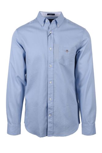 Honeycomb Texture Weave Long Sleeved Shirt Muted Blue Size: SIZE - Gant - Modalova
