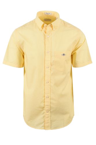 Reg Poplin Short Sleeve Shirt Banana Yellow Size: SIZE M - Gant - Modalova