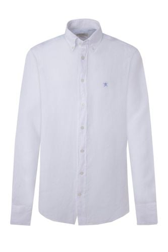 Linen Long Sleeved Shirt Size: SIZE XL - Hackett - Modalova