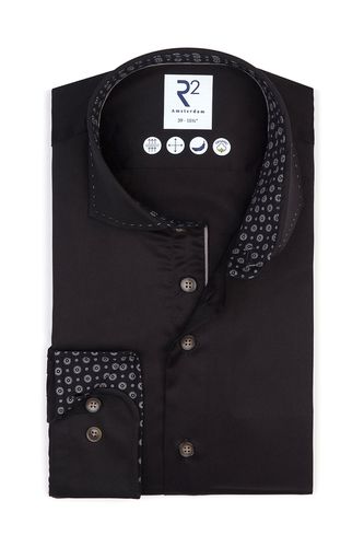 Black Shirt With Stitched Collar Detail Black Size: 15.75/40 - R2 - Modalova