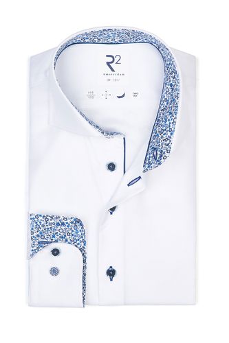 Cut Away Collar Long Sleeved Shirt White Size: 15.75/40 - R2 - Modalova