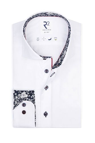 Cut Away Collar Long Sleeved Shirt White Size: 18/46 - R2 - Modalova