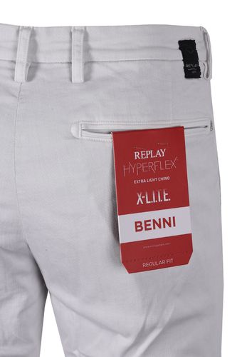 Benni Cotton Trouser Cream Size: 34W30L - Replay - Modalova