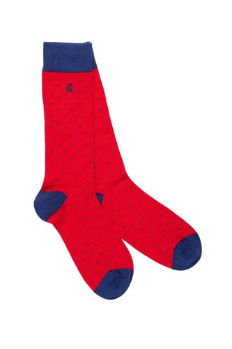 Bamboo Socks Red Spot Size: 1 SIZE 7-11 - Swole Panda - Modalova