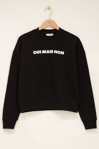 Schwarzer Pullover"ou mais non"| - My jewellery - Modalova