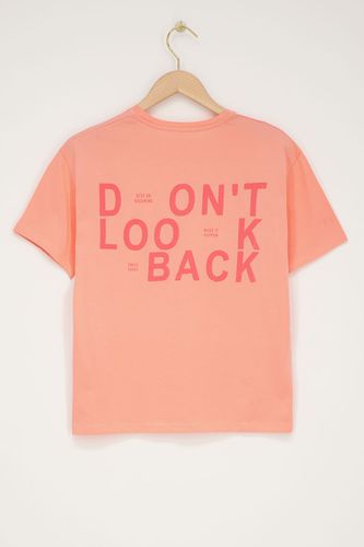 Pfirsichfarbenes T-Shirt"Don't look back"| - My jewellery - Modalova