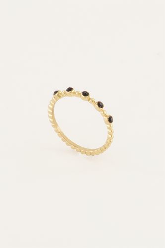 MOOD Ring mit schwarzen Steinen | - My jewellery - Modalova