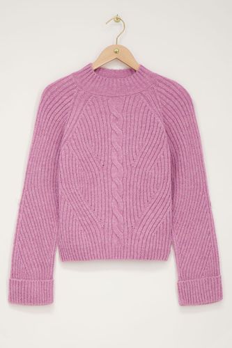 Pinker Pullover mit gekrempeltenÄrmeln | - My jewellery - Modalova