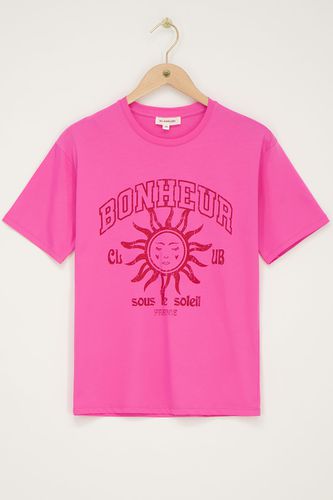 Rosafarbenes T-shirt''Bonheur''| - My jewellery - Modalova