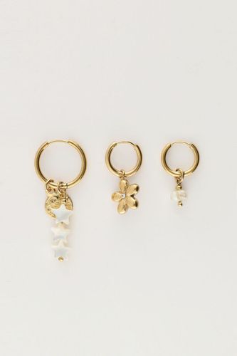 Set aus drei Ohrringen mit Blume und Sternen | - My jewellery - Modalova