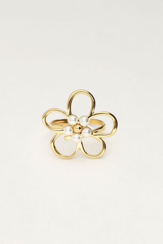 Statement-Ring mit offener Blume und Perlen | - My jewellery - Modalova