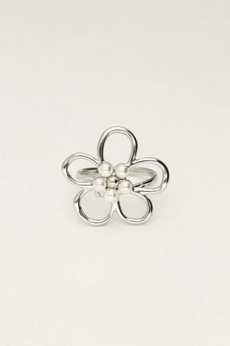 Statement-Ring mit offener Blume und Perlen | - My jewellery - Modalova