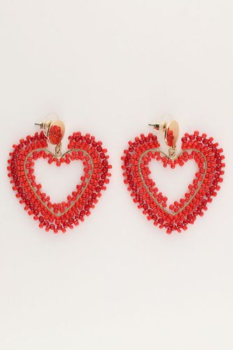 Ohrringe mit rotem Perlenherz | - My jewellery - Modalova