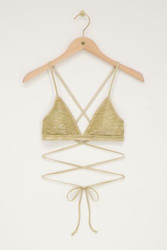 Goldenes Triangel Bikinioberteil mit doppelten Trägern | - My jewellery - Modalova