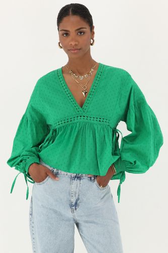 Oberteil mit V-Ausschnitt und Schleifen | - My jewellery - Modalova