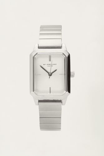 Montre carrée à larges maillons horizontaux | - My jewellery - Modalova