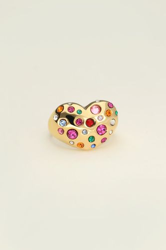 Universe Statement-Ring mit Herz und bunten Steinen | - My jewellery - Modalova